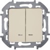 Выключатель 2-кл. Inspiria 10А IP20 250В 10AX с подсветкой/индикацией механизм сл. кость Leg 673631