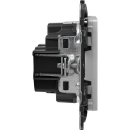 Розетка 1-м СП Valena Life 16А IP20 250В 2P защ. шторки безвинтов. клеммы с лицев. панелью механизм