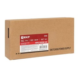 Блок питания на монтажную панель 500Вт Uвх 220В AC m Uвых 24В DC постоянного тока EKF MPS-500W-24