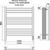 Полотенцесушитель Stato white П15 500х1000 электро встроен. диммер Royal Thermo НС-1433973