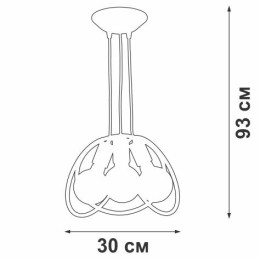 Люстра 3хE27 макс. 60Вт Vitaluce V4546-0/3S