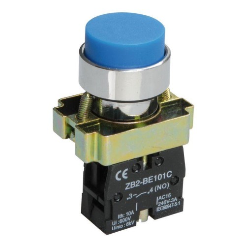 Кнопка LAY5-BL61 1НО без подсветки син. KARAT IEK BBT70-BL-K07