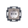 Розетка Levit с заземл. с защ. шторками 16А кофе макиато/бел. ABB 2CHH203457A6018