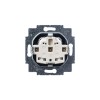 Розетка Levit с заземл. с защ. шторками 16А серебр./дым. черн. ABB 2CHH203457A6070