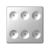 Выключатель сенсорный 6-кл. СП Simon 82 Sense IP20 без маркир. алюм. Simon 8000661-093
