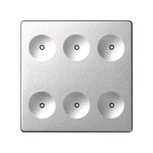 Выключатель сенсорный 6-кл. СП Simon 82 Sense IP20 без маркир. алюм. Simon 8000661-093