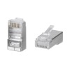 Коннектор RJ45 8P8C-SH под витую пару кат.5E экранир. универс. (для ож и мж кабеля) для проводников