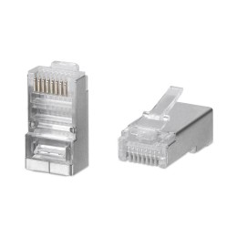 Коннектор RJ45 8P8C-SH под витую пару кат.5E экранир. универс. (для ож и мж кабеля) для проводников