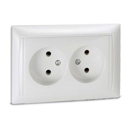 Розетка 2-м СП Valenzo 6102 16А IP20 бел. ASD / IN HOME 4690612006383