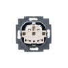 Розетка 1-м СП Levit 16А IP40 с заземл. защ. шторки сталь/дым. черн. ABB 2CHH203457A6069