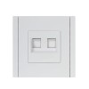 Розетка компьютерная 2-м RJ45 кат.6 FORTE&PIANO FP234 бел. IEK FP-K20-2-K01