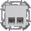 Розетка компьютерная 2-м Inspiria RJ45 кат.6 UTP механизм алюм. Leg 673842