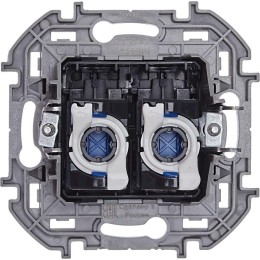 Розетка компьютерная 2-м Inspiria RJ45 кат.6 UTP механизм антрацит Leg 673843