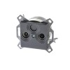 Розетка телевизионная оконечная TV/R Levit сталь ABB 2CHH083503A6069