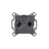 Розетка телевизионная оконечная TV/R Levit сталь ABB 2CHH083503A6069
