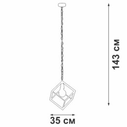 Люстра 1хE27 макс. 60Вт Vitaluce V4770-1/1S