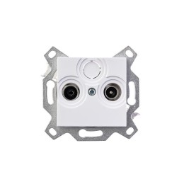 Розетка телевизионная проходная TV/R Levit 7дБ бел. ABB 2CHH083607A6003