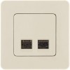 Розетка компьютерная 2-м Inspiria RJ45 кат.6 UTP механизм сл. кость Leg 673841