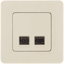 Розетка компьютерная 2-м Inspiria RJ45 кат.6 UTP механизм сл. кость Leg 673841