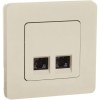 Розетка компьютерная 2-м Inspiria RJ45 кат.6 UTP механизм сл. кость Leg 673841