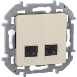 Розетка компьютерная 2-м Inspiria RJ45 кат.6 UTP механизм сл. кость Leg 673841