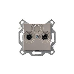 Розетка телевизионная проходная TV/R Levit 7дБ кофе макиато ABB 2CHH083607A6018