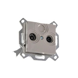 Розетка телевизионная проходная TV/R Levit 7дБ кофе макиато ABB 2CHH083607A6018