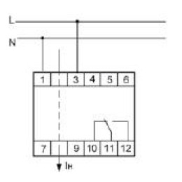 Реле тока EPP-619 (исп.1 (0.6-5А); сквозной канал; монтаж на DIN-рейке 35мм; 1 модуль; 230В AC 16А 1