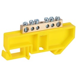 Шина NO-224-88 PE земля на DIN-изоляторе ШНИ-6х9-6-Д-желт. ЭРА Б0062859