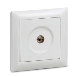 Розетка телевизионная TV СП Valenzo 6027 16А IP20 бел. ASD / IN HOME 4690612006413