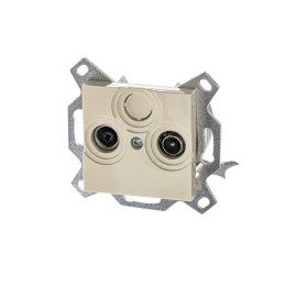 Розетка телевизионная проходная TV/R Levit 7дБ сл. кость ABB 2CHH083607A6017