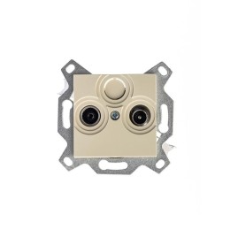 Розетка телевизионная проходная TV/R Levit 7дБ сл. кость ABB 2CHH083607A6017