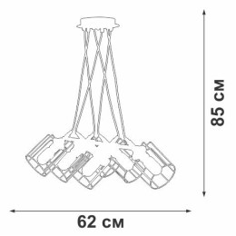 Люстра 6хE27 макс. 60Вт Vitaluce V4564-1/6S