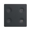 Выключатель сенсорный 4-кл. СП Simon 82 Sense IP20 с тематич. маркир. Т3 графит Simon 8000645-038