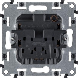 Розетка 1-м СП Valena Life 16А IP20 250В 2P защ. шторки безвинтов. клеммы с лицев. панелью механизм