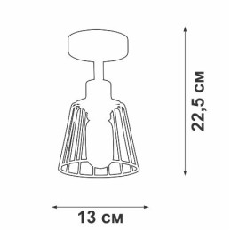 Люстра 1хE27 макс. 60Вт Vitaluce V4589-1/1PL
