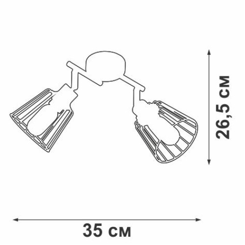Люстра 2хE27 макс. 60Вт Vitaluce V4589-1/2PL