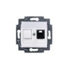 Розетка компьютерная Levit RJ45 кат.5E с заглушкой бел. ABB 2CHH295117A6003
