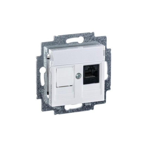 Розетка компьютерная Levit RJ45 кат.5E с заглушкой бел. ABB 2CHH295117A6003