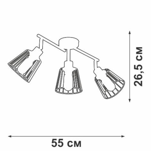 Люстра 3хE27 макс. 60Вт Vitaluce V4589-1/3PL