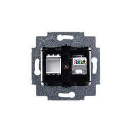 Розетка компьютерная Levit RJ45 кат.5E с заглушкой кофе макиато ABB 2CHH295117A6018