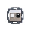 Розетка компьютерная Levit RJ45 кат.5E с заглушкой кофе макиато ABB 2CHH295117A6018