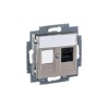 Розетка компьютерная Levit RJ45 кат.5E с заглушкой кофе макиато ABB 2CHH295117A6018