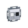 Розетка компьютерная Levit RJ45 кат.5E с заглушкой серебр. ABB 2CHH295117A6070