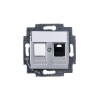 Розетка компьютерная Levit RJ45 кат.5E с заглушкой серебр. ABB 2CHH295117A6070