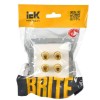 Аудиорозетка 4-м BRITE РА10-БрБ механизм бел. IEK BR-S40-K01