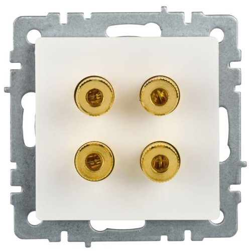 Аудиорозетка 4-м BRITE РА10-БрБ механизм бел. IEK BR-S40-K01