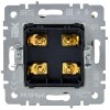 Аудиорозетка 4-м BRITE РА10-БрБ механизм бел. IEK BR-S40-K01