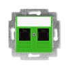 Розетка компьютерная 2-м Levit RJ45 кат.5E зел. ABB 2CHH295118A6067