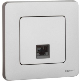 Розетка компьютерная Inspiria RJ45 кат.6 UTP механизм алюм. Leg 673832